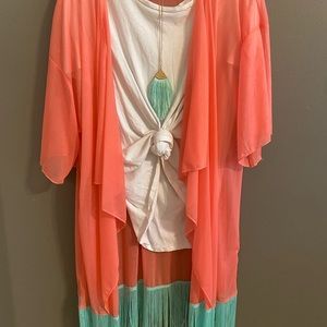 Lularoe Lindsay Kimono Boutique Cardigan Fringe